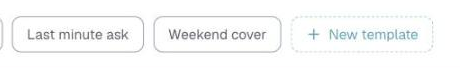 Customize → Contact, the New template chip