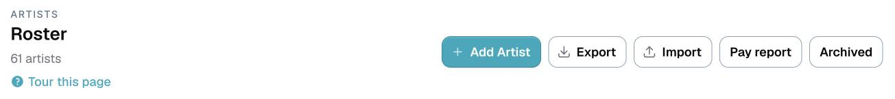 Roster, the Pay report button